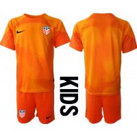 Camiseta Estados Unidos Portero Primera Equipación para niños Mundial 2022 manga corta (+ pantalones cortos)